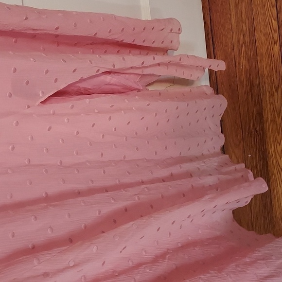 Rebecca Taylor Dot Embroidered Midi Dress in Grapefuit - Picture 11 of 12